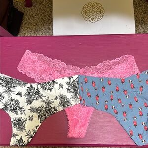 Victoria's Secret Pink and Floral Panties Set